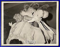 1955 Marilyn Monroe Original Photo Press Stamped Elephant Madison Square Vintage