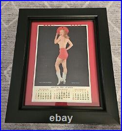 Framed MARILYN MONROE 1955 Original PIN-UP Calendar with Original Sheet