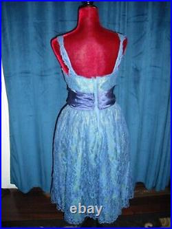 Marilyn Monroe Owned & Worn 50's Blue Full Skirt Satin sash Sydney Guilaroff