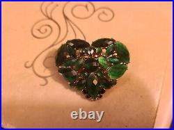 Marilyn Monroe Owned & Worn Costume Green Stone Heart Pin from Sydney Guilaroff