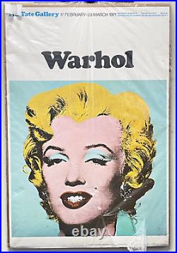 ORIGINAL 1971 Vintage Andy Warhol MARILYN MONROE TATE Gallery Exhibition POSTER